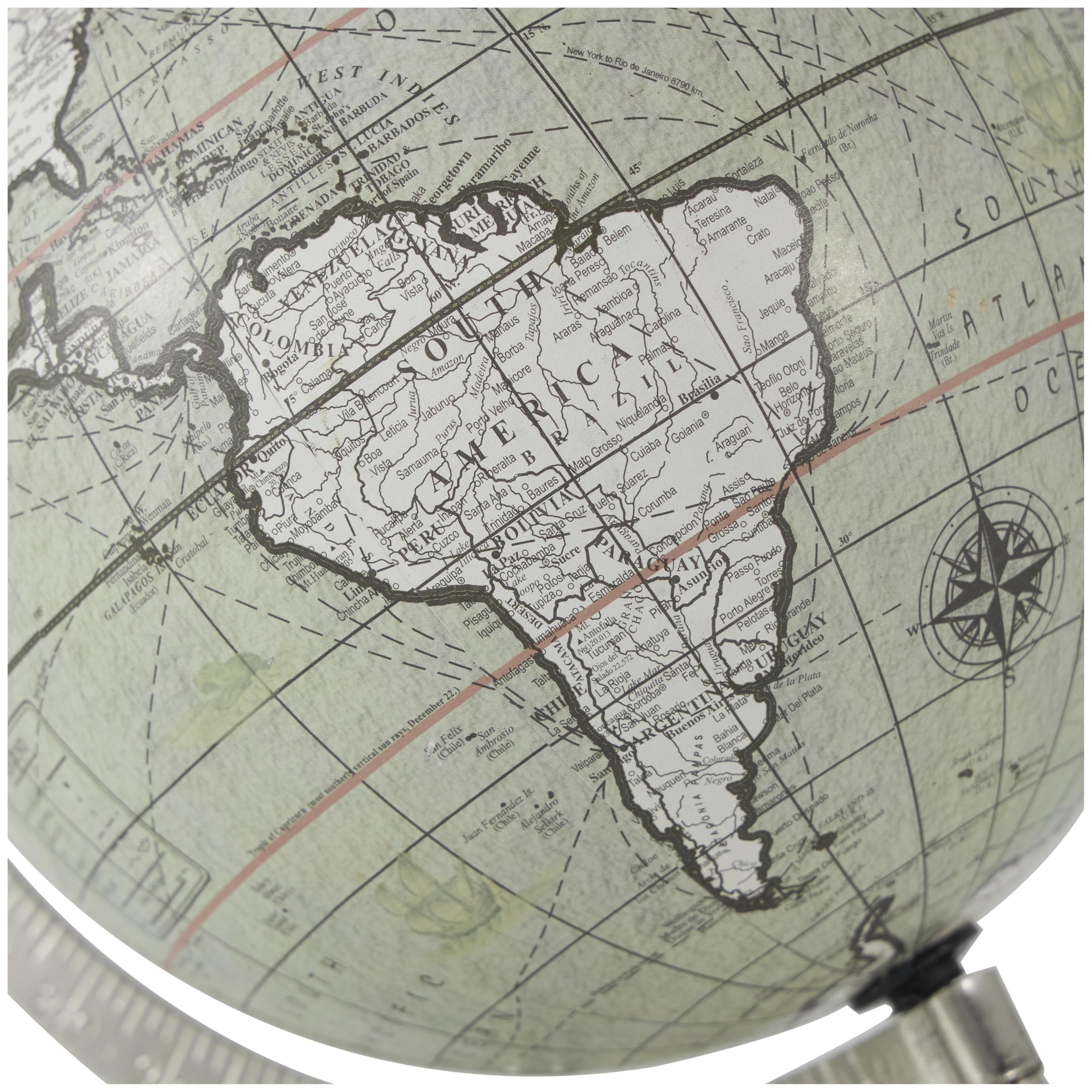 Deco 79 Marble Globe with Marble Base, 7