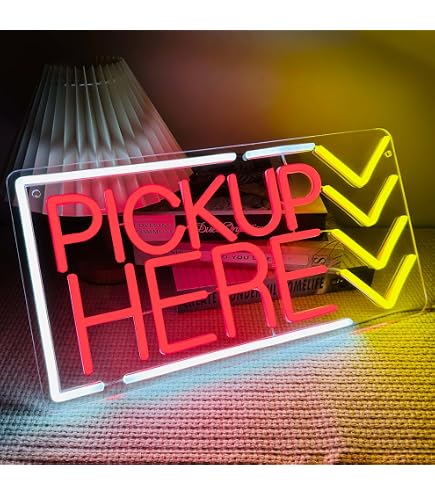 Amazon.com: Artlast Pick Up Here Neon Sign for Store Wall Decor