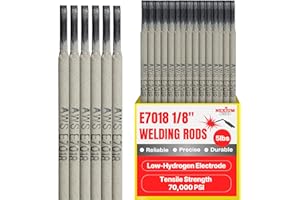 NEXIUM TOOLS NexiumTools 7018 Welding Rod - Deep Penetration Welding Sticks Electrodes for All-Position Welding - Works on Rust, Paint & Dirty Surfaces - AC/DC+ Compatible - Low Spatter, Smooth Arc Start (1/8)