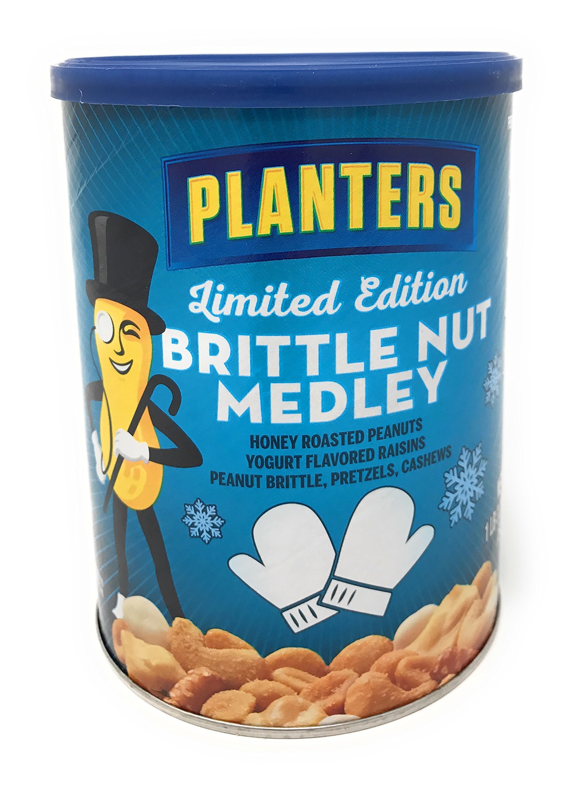 Planters Brittle Nut Medley Canister 19.25 Ounce Free Shipping