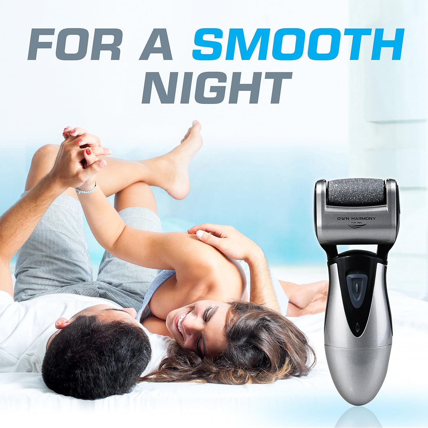 Electric Foot Callus Remover: Rechargeable Pedicure Tools for Men by Own Harmony -3 Rollers (Powerful) Best Professional Spa Electronic Micro Pedi Feet File Care Perfect for Hard Cracked Skin : Beauty