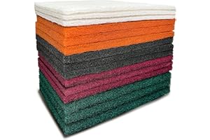 ZHYFC Hand Pads Coarse Medium Fine Superfine 5 Different Specifications Assortment General Purpose Scouring Pad ldeal for Garden Tools and Grills, Automotive Body Tools 15 Pack 6 x 9 Inch