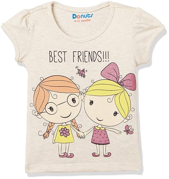 Baby Girls Plain Regular Fit T-Shirt