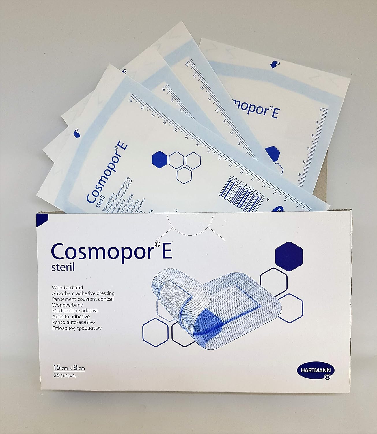 COSMOPOR E Adhesive Dressings 15 x 8cm - Pack of 10, 15x8 cm (Pack of 10)