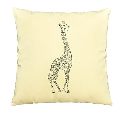 Amazon Com Giraffe Printed Cotton Decorative Pillows Cover