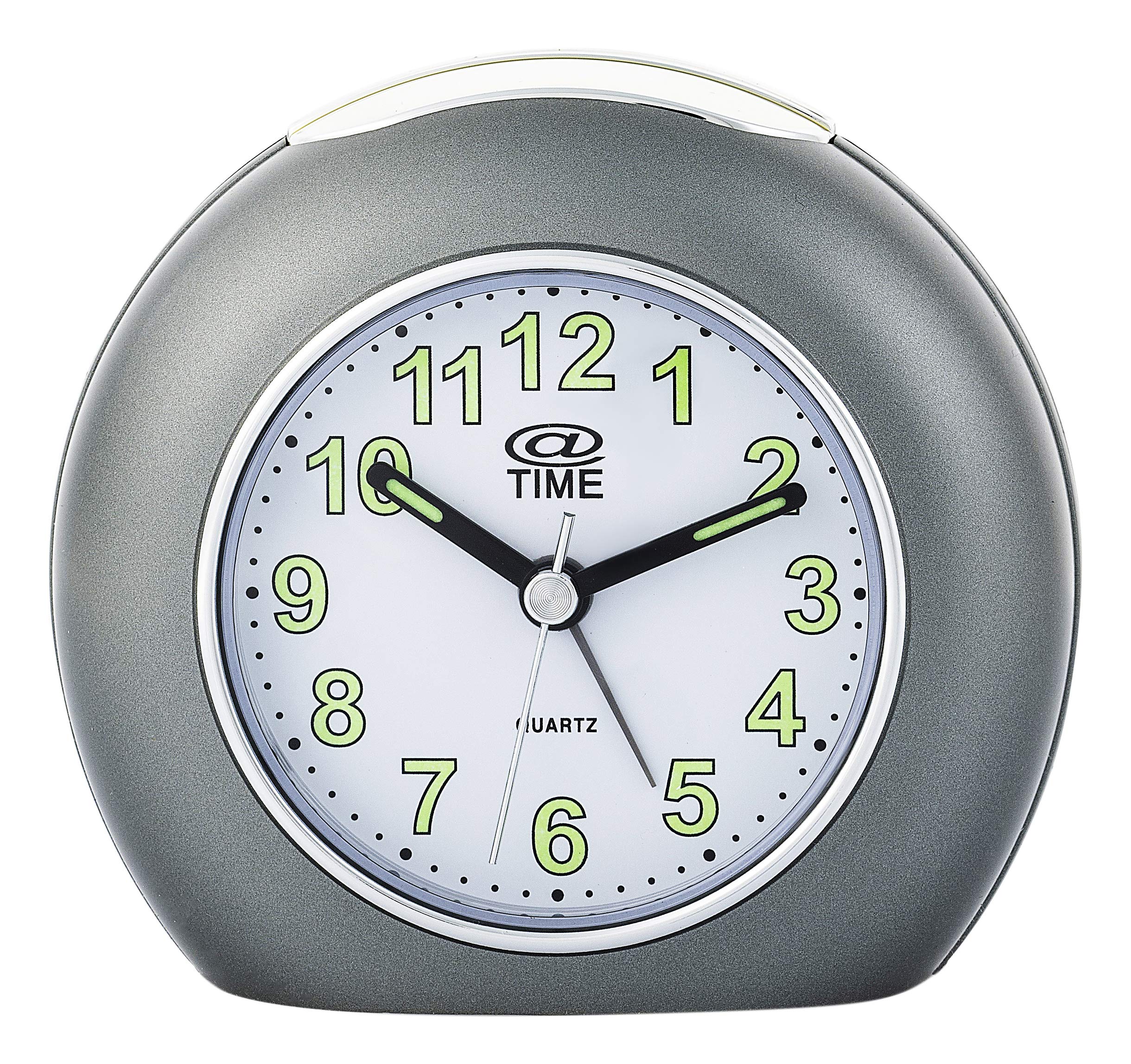 At Time Unisex White Dial Alarm Clock A-708/6