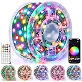 Ollny Smart Christmas Lights,131FT 400LED RGBW Color Changing String Lights | 16M Colors, App and Remote Control, DIY Effects, Timer, Dimming, Sync Music Christmas Tree Lights for Xmas Decorations