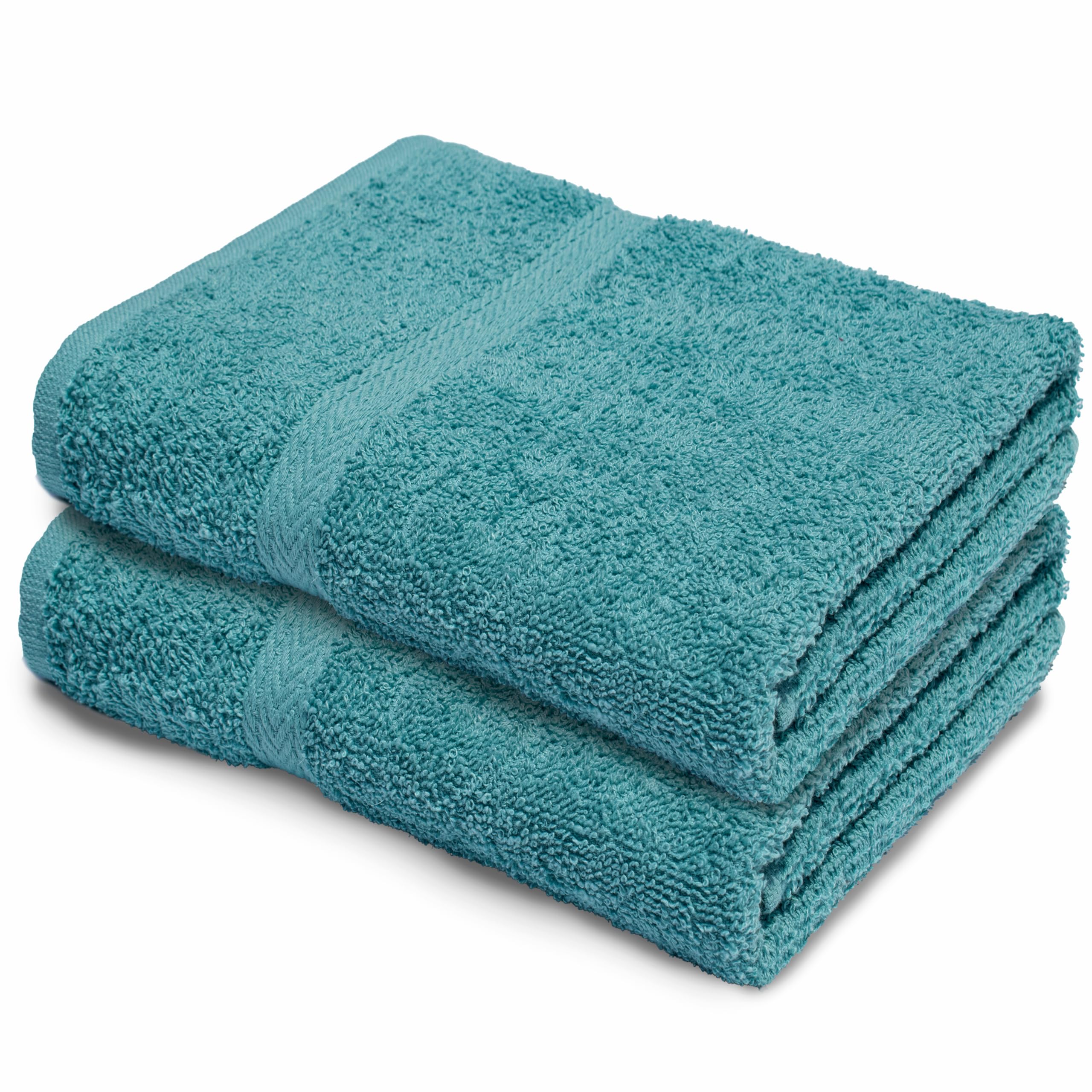 Makooz 2 Pc Bath Sheets Extra Large Towels Set - 500 GSM 100% Natural Ring Spun Egyptian Cotton - Absorbent, Quick Dry & Soft. Jumbo Luxury Bathroom Linen for Home Hotel and Spa - Kingfisher 90X145 CM