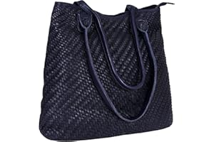 ANTONIO VALERIA Alice Braided Washed Leather HandBag for Women