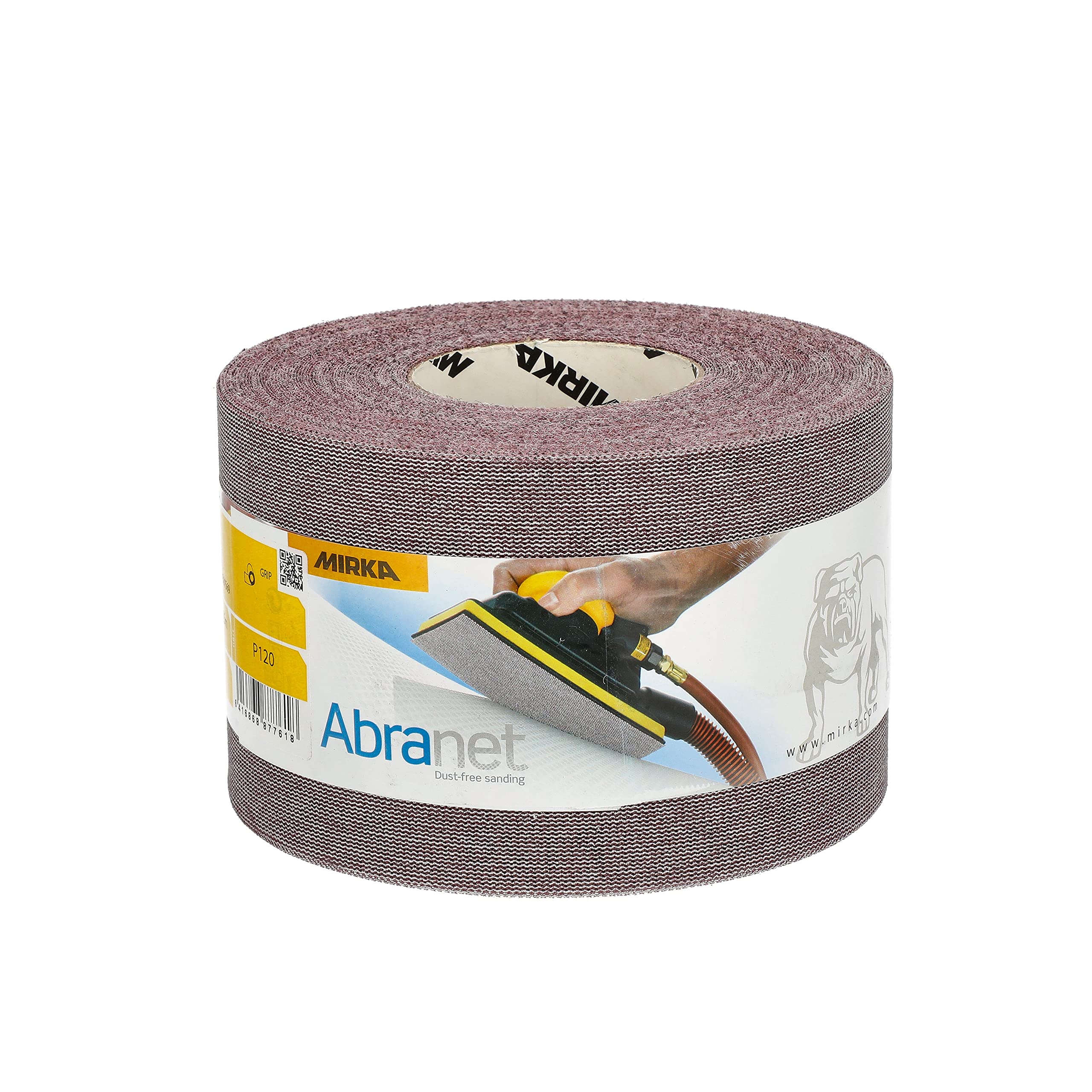 Mirka Abranet net abrasive roll 115 mm x 25 m Hook & loop/grit P120 / 1 roll/for sanding wood, filler, varnish, plastic / 5454400112