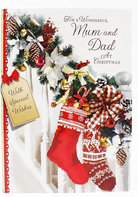 Biglietto Di Natale Per Mamma E Papa Genitori Saluto Poesia Lusso Tradizionale Amazon It Cancelleria E Prodotti Per Ufficio