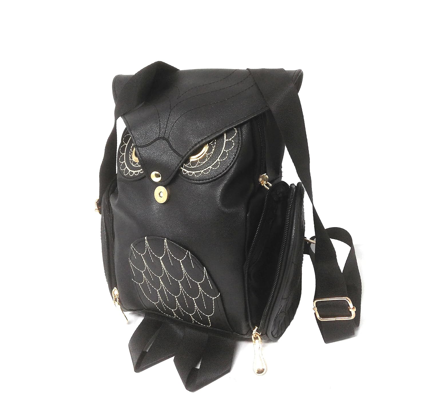 di grazia pu owl design 3d backpacks(black, black-owl-backpack)