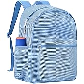 USPECLARE Heavy Mesh Backpack with Rain Cover,See Through Mesh Backpack for School,Beach,Gym,Swimming Equipment,Outdoor Sports