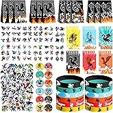 Dragon Party Favors, Including 12 Gift Bag, 12 Stickers, 12 Silicone Wristbands, 12 Badge, 12 Dragon Notebook, for Children B