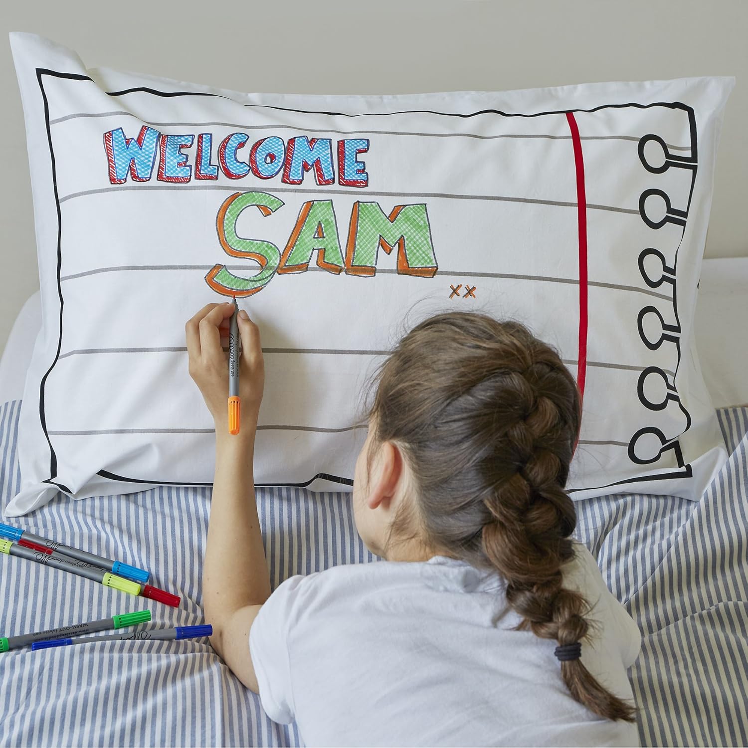 eatsleepdoodle Create Your Own Design Pure Cotton Soft Pillowcase - Image 3