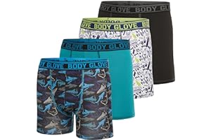 Body Glove Boys Boxer Briefs Pack of 4, 5 or 6 Comfortable and Durable Underwear