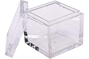 HQRP-CRYSTAL 1pc Acrylic Box Tray for 1" 25.4mm Element Cubes Clear Case Periodic Table Bracket for Elements Collections Science Education Displays