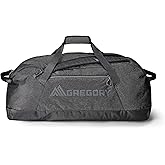 Gregory Supply 90L Adventure Travel/Gear Organization Duffel Bag, Tuckable Backpack Straps, Packable, Water-Repellent, Obsidian Black
