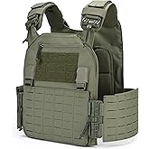 DEYACE Tactical Quick Release Vest for Men, Fully Adjustable Plate Carriers Vest with Breathable 3D Mesh Liner