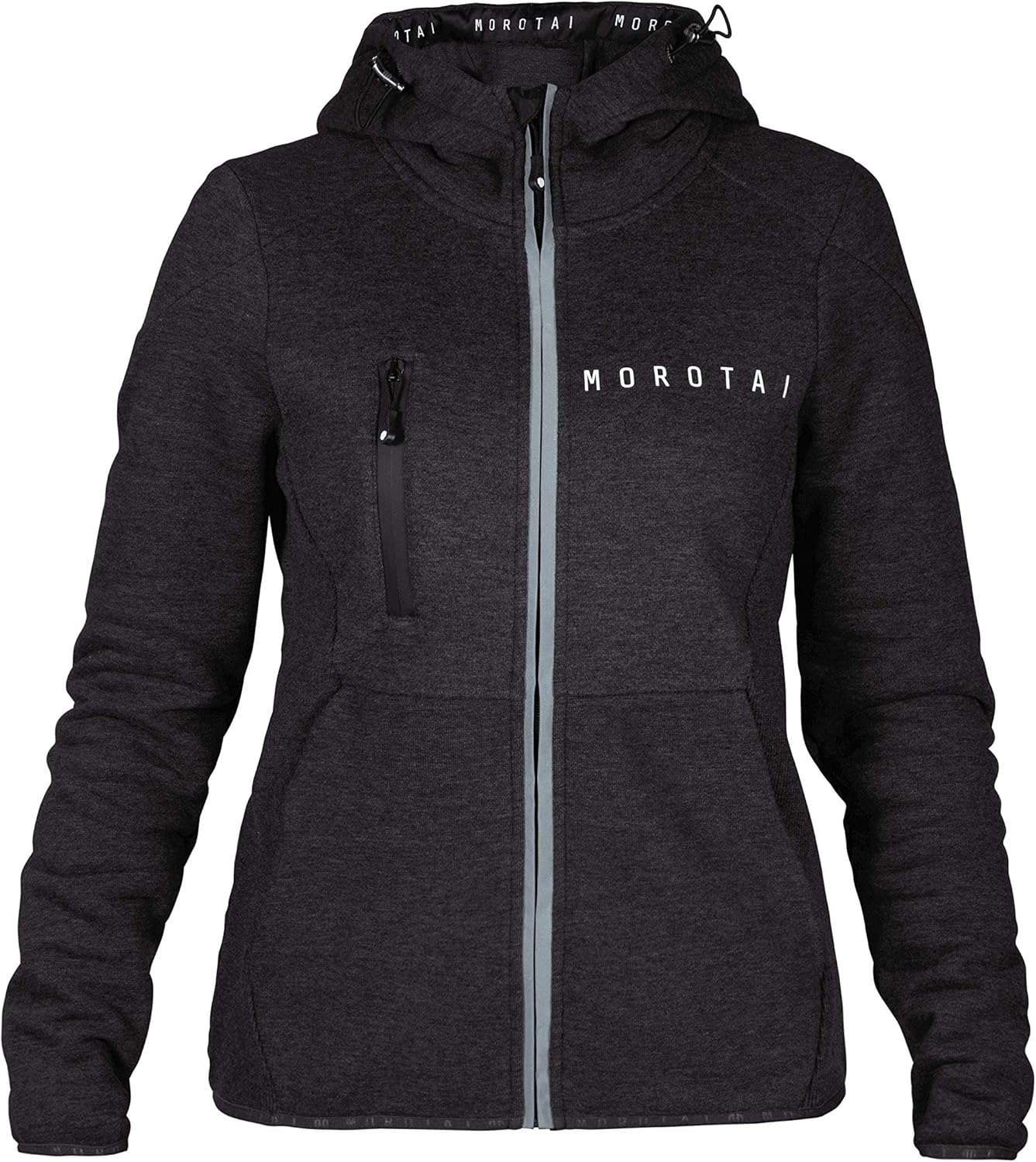 MOROTAI Women's NAKA NEO Zip Sweatshirt Dark Grey S Hoodie, S: Amazon
