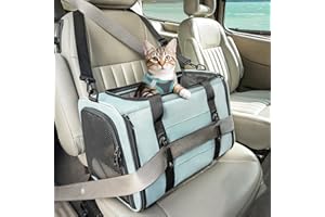 Petsfit Pet Carrier Airline Approved, Soft-Sided Cat Carrier with Patented Car Buckle, Lightweight and Collapsible with Adjus