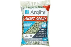 Arqlite Smart Gravel | Eco-Friendly Plant Drainage for Healthy Roots | Pots & Raised Garden Beds | Yard and Pot Decoration | Lightweight & Clean (1-Gal Regular Size)