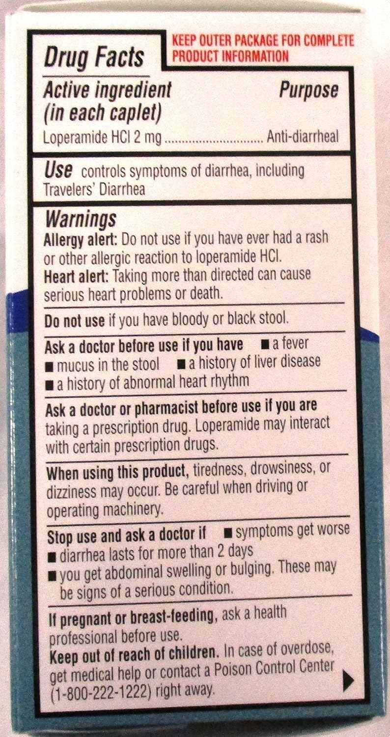 Equate Anti-Diarrheal, Loperamide Hydrochloride (HCl) 24 Tablets 2 Pack-Total of 48 Tablets: Health & Personal Care