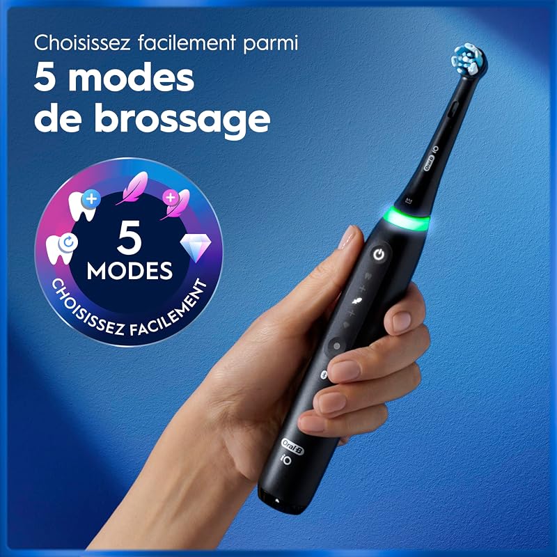 Brosses à Dents Electriques iO 5 Duo, 4 Brossettes, Noire et Blanche