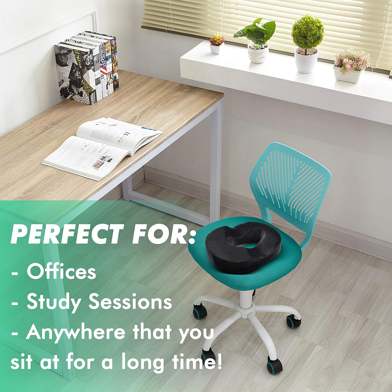 Donut Pillow for Tailbone Pain - Tailbone Pain Relief Cushion for Back and Sciatica Relief, Surgery Recovery, Pregnancy Support - Coccyx Cushion & Memory Foam Seat Cushion to Relieve Chair Pressure: Home & Kitchen