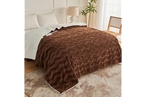 Auemtyn Heated Electric Blanket Full Size - Soft Faux Rabbit Fur & Fleece,Fast-Heating Warm Heater Lap Blankets with 6 Heating Levels,10 Time Settings,Overheat Protection,ETL & FCC Certified