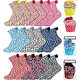 Hicarer Hicarer 9 Pairs Valentines Cupcake Socks for Women Girl Christmas Stocking Stuffers Gifts Fuzzy Fluffy Sock Valentine's Galentine's Day Birthday Gifts