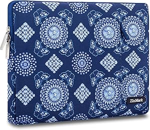 ZinMark Laptop Sleeve 13 Inch Compatible 2019 2018 MacBook Air 13 Inch Retina A1932, 13 Inch MacBook Pro A2159 A1989 A1706 A1708 | XPS 13, Water-Resistant Polyester Notebook Case, Diamond