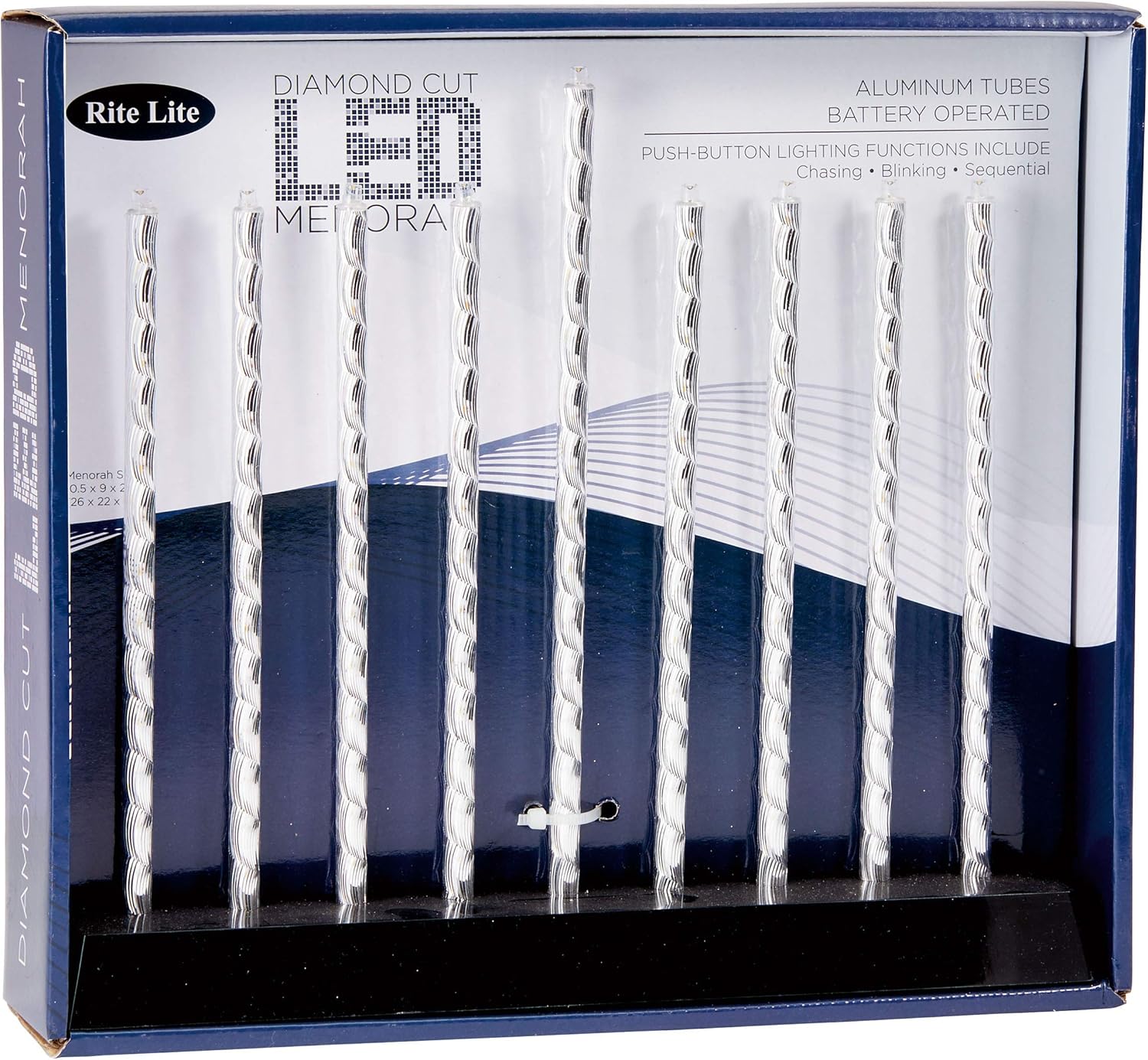 Rite Lite LTD Diamond Cut Aluminium Tubes LED Electric Menorah - Battery Operated: Home & Kitchen