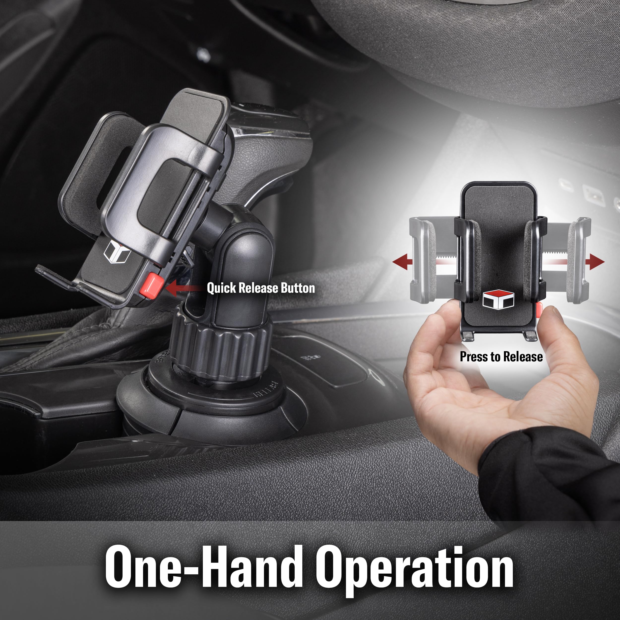 Tuff Tech Cradle Cup Mount Phone Holder, Universal Car Phone Holder