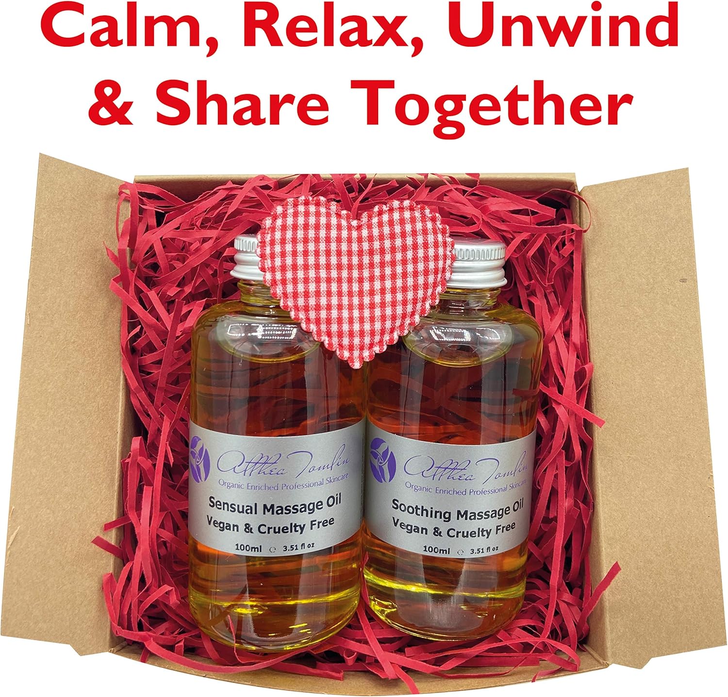 Natural sensual and soothing massage oil gift set lovingly designed for couples massage oil set
