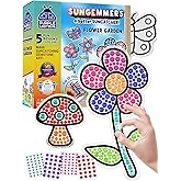 PURPLE LADYBUG SUNGEMMERS Suncatcher Gem Art for Kids - Fun Valentines Day Crafts for Ages 6-12, Birthday Gift for Girls 6-8, 8-12, Arts & Crafts Activities, Window Diamond Art Kit