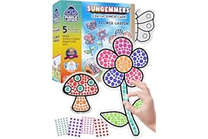 PURPLE LADYBUG SUNGEMMERS Suncatcher Gem Art for Kids - Fun Christmas Stocking Stuffers for Ages 6-12, Birthday Gift for Girls 6-8, 8-12, Arts & Crafts Activities, Window Diamond Art Kit