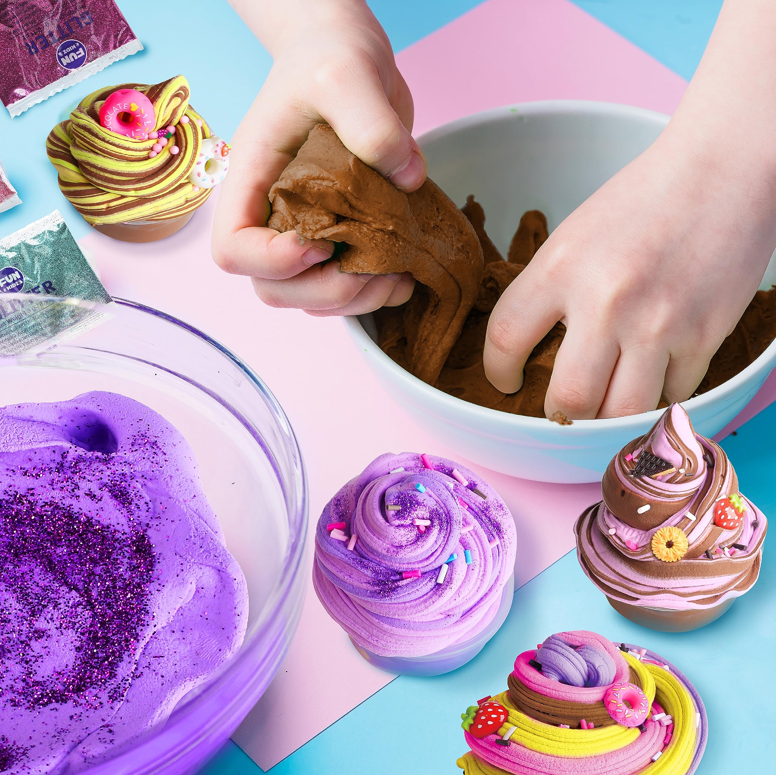 35.16 FL OZ Butter Slime Pack, FunKidz Soft Ice Cream Slime Kit for Girls 6-8 Premade 1040 ML Slime Toys Birthday Gifts Party Favor for Kids Age 6-12