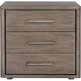 SAFAVIEH Couture Rosey 3-Drawer Wood Night Stand, 24" Light Brown SFV7701B | Night Stand, Engineered Wood, 3-Drawer, 24" Overall, Fully Assembled, bedroom, guest room, hallway