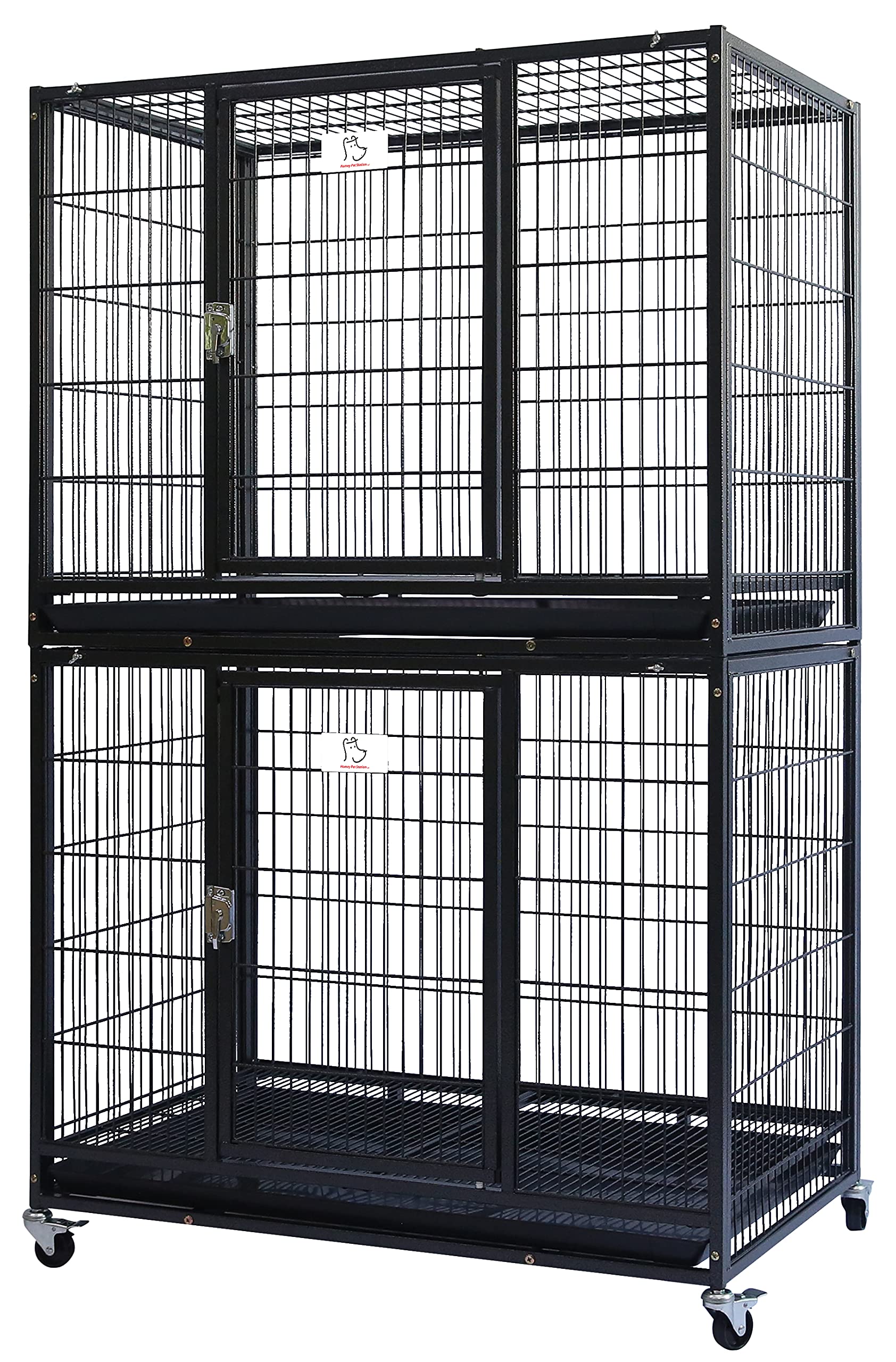 New 37" Homey Pet Stackable Open Top Heavy Duty Dog Pet Cage Kennel w