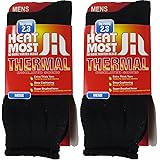 DEBRA WEITZNER Mens Thermal Socks – 2 Pair Insulated Heated Socks – Boot Socks For Extreme Temperatures