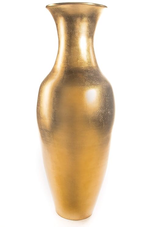 Greenfloralcrafts 36 In Classic Bamboo Large Floor Vase Gold By