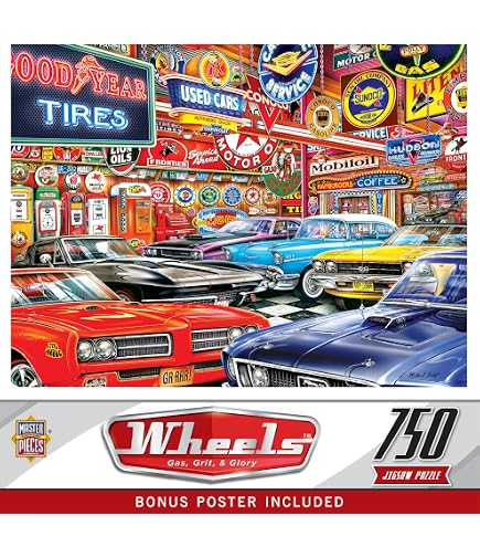 Amazon.com: MasterPieces Wheels 750 Puzzles Collection - Triple