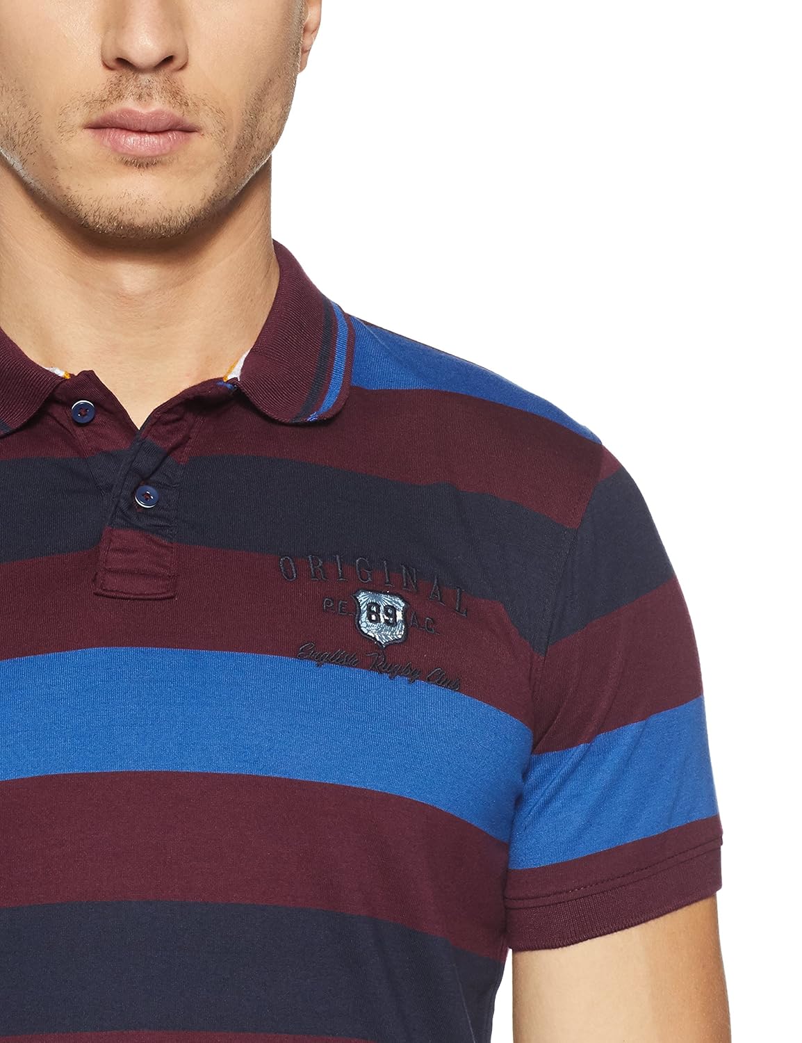 peter england men's plain slim fit polo