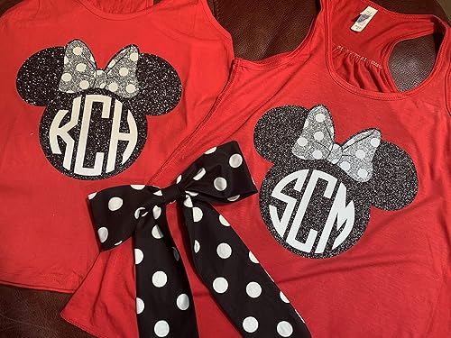 Amazon Com Handmade Mommy And Me Shirts With Bows On Back Minnie
