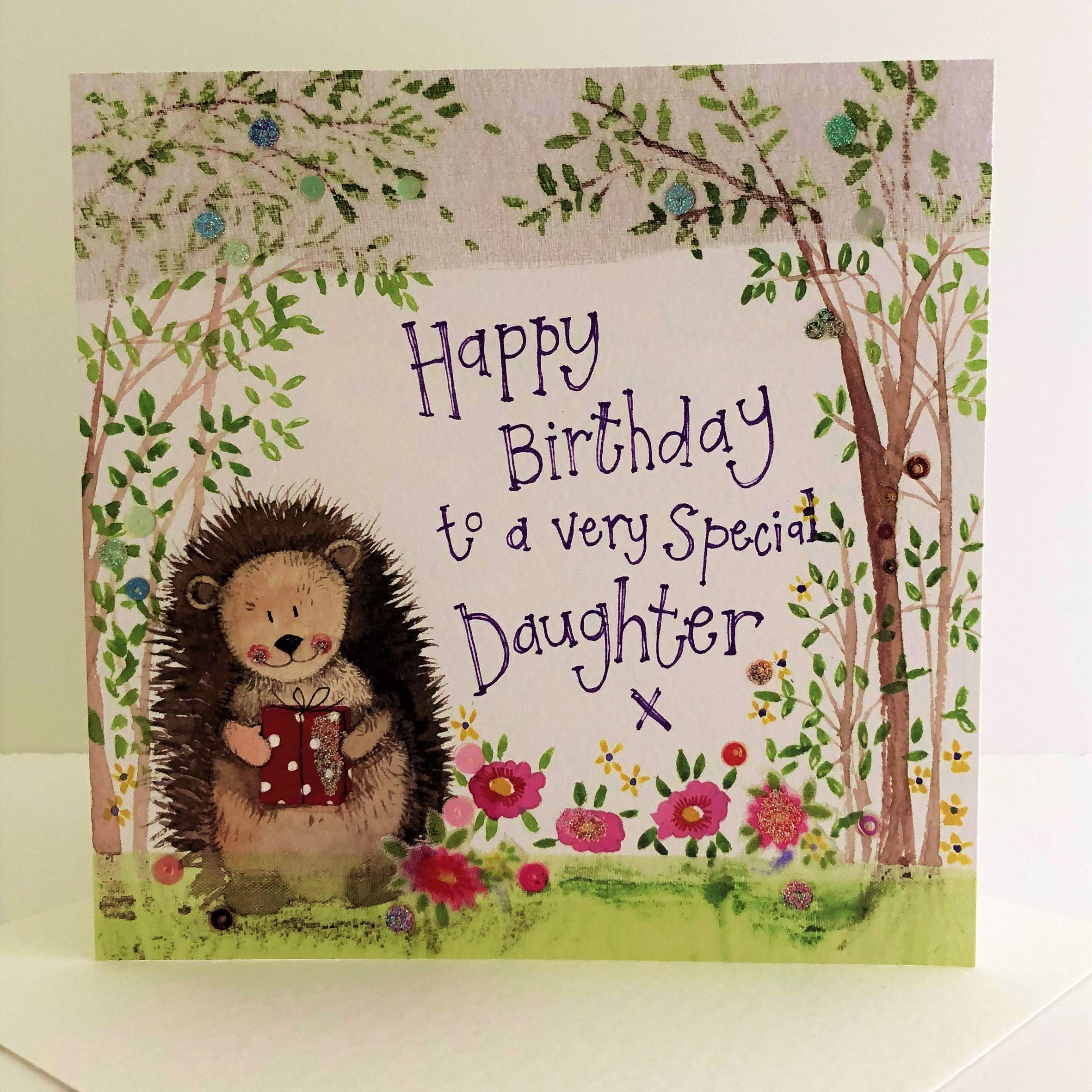 ALEX CLARK Happy Birthday Daughter Woodland Card