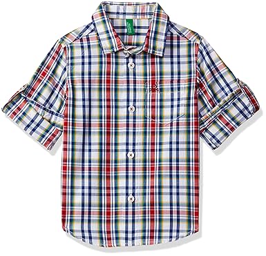 Baby Boys Checkered Regular Fit Shirt