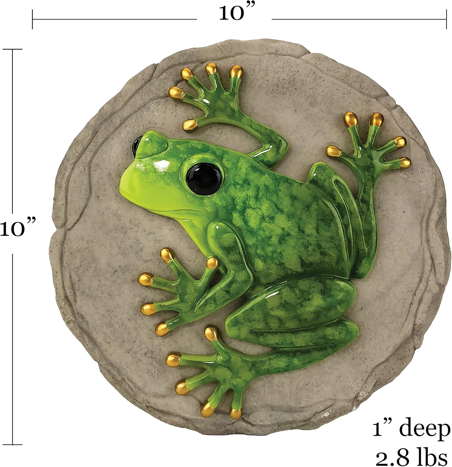 Spoontiques, Inc 13329 Raised Frog Stepping Stone, Green : Garden & Outdoor