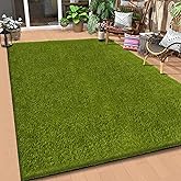 CooRug Artificial Grass Outdoor, 5x8 Ft Realistic Artificial Turf Grass Rug, Large Fake Grass for Dogs Indoor Outdoor Garden Lawn Landscape Patios Decoration