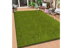 CooRug Artificial Grass Outdoor, 5x8 Ft Realistic Artificial Turf Grass Rug, Large Fake Grass for Dogs Indoor Outdoor Garden Lawn Landscape Patios Decoration